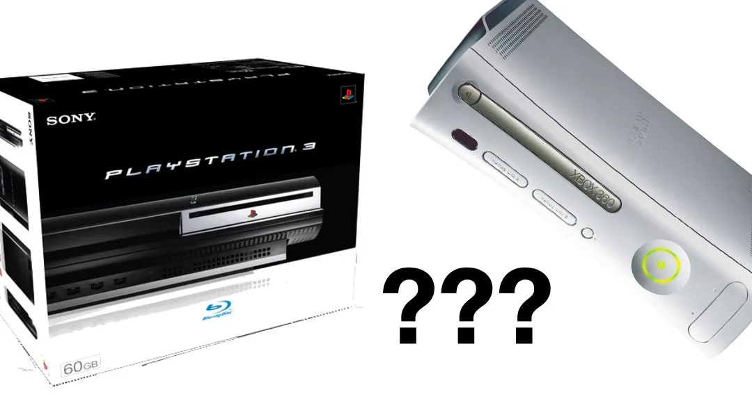 PlayStation 3 and an Xbox 360 versus.