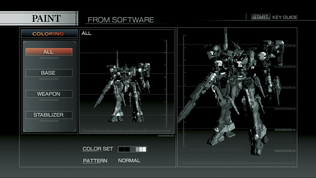 The paint job customization for a mech