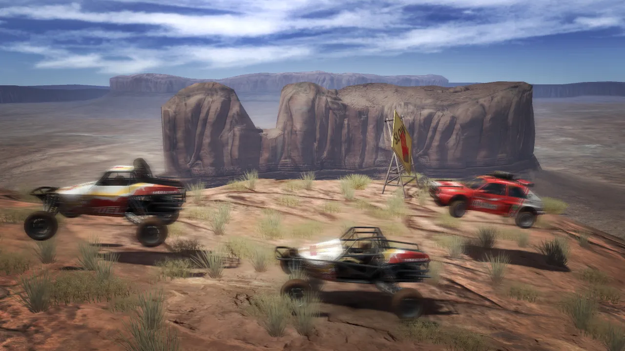 Buggies racing in the desert