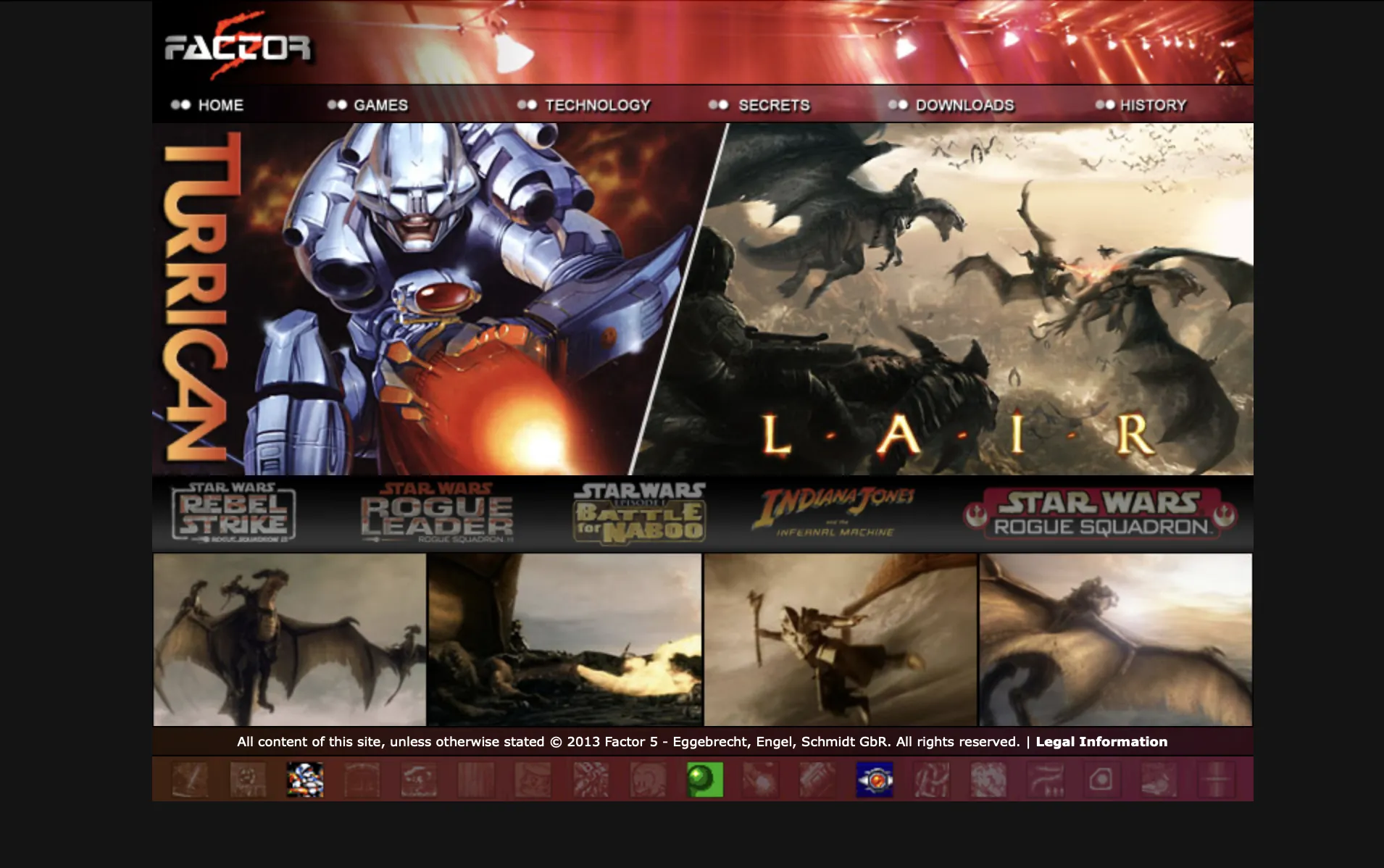 The Factor5 website shows off Turrican and Lair