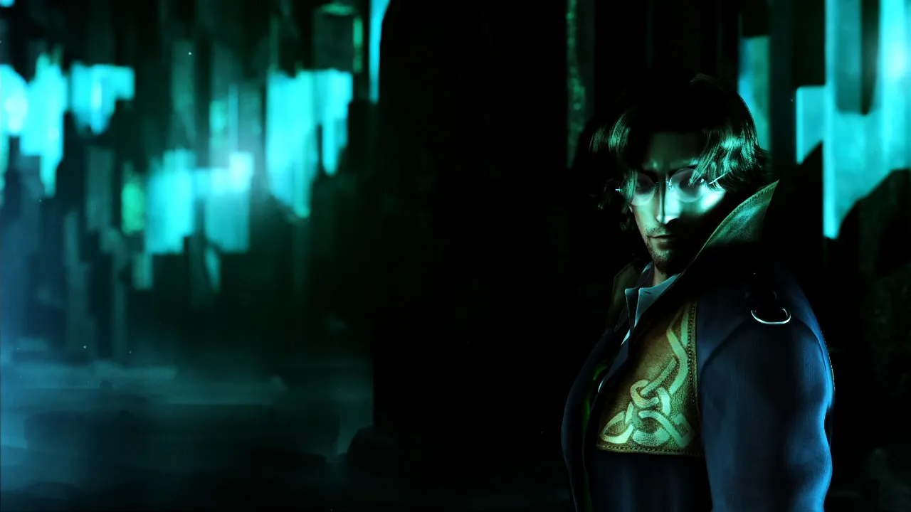 A man in a trench coat.